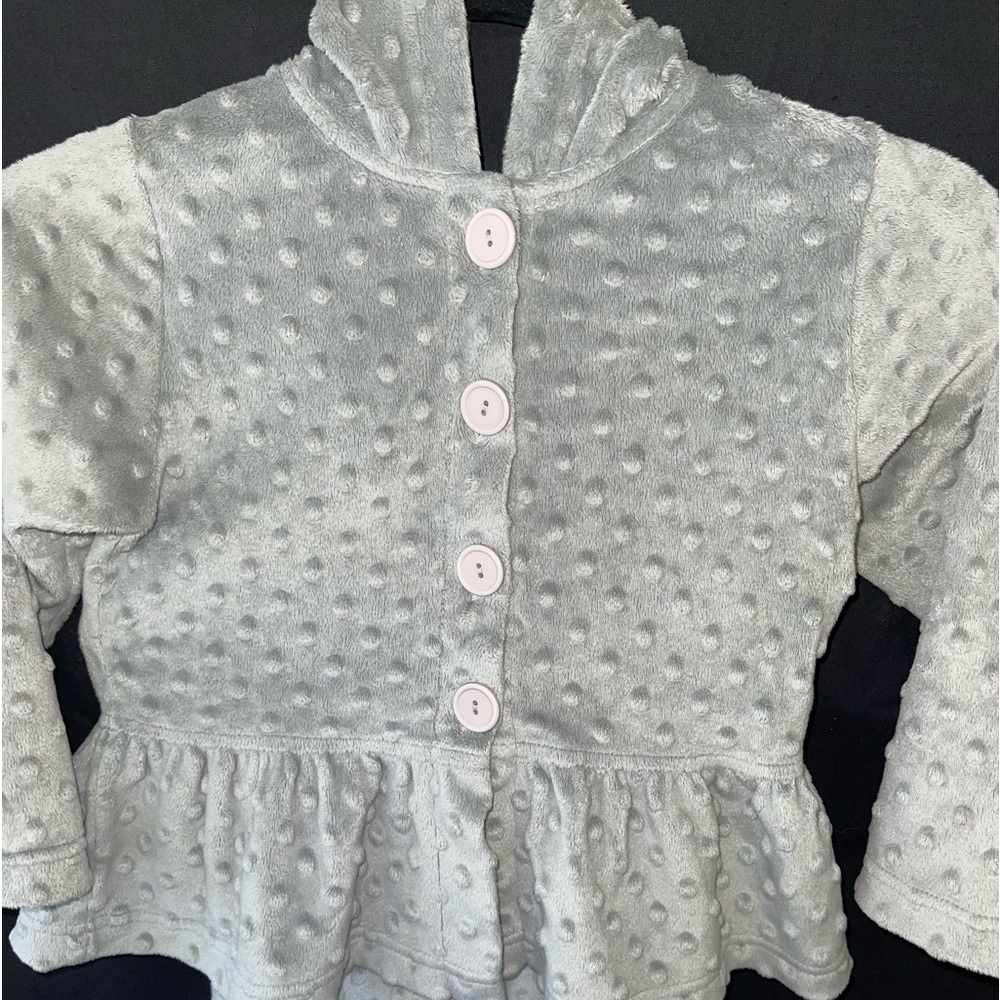 Kelly’s Kids Girls SZ 5 Gray Chenille Hooded Outfit